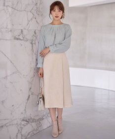 ANY SIS 【洗える】フロントタックノーブル ブラウス