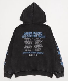 WEGO 【ユニセックス着用ITEM/MLサイズ展開】パウダーブリーチグラフィックZIPパーカー