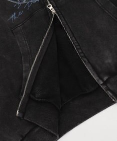 WEGO 【ユニセックス着用ITEM/MLサイズ展開】パウダーブリーチグラフィックZIPパーカー