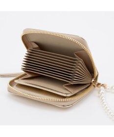 UNBILLION ペルケ perche / パール調ストラップ・ジャバラカードウォレット