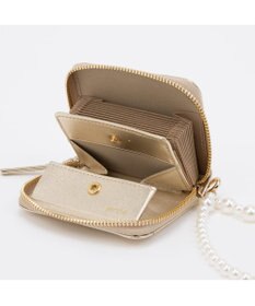 UNBILLION ペルケ perche / パール調ストラップ・ジャバラカードウォレット