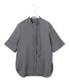 ICB 【接触冷感・速乾・洗える】シルキーツイル デザインブラウス