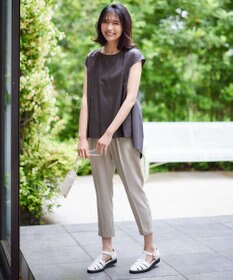 ANY L 【UVケア/接触冷感/ウエストゴム】イージーケア美脚パンツⅡ