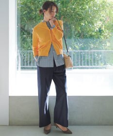 J.PRESS LADIES L 【洗える】5ozバージラコンパクト デニム イージーパンツ