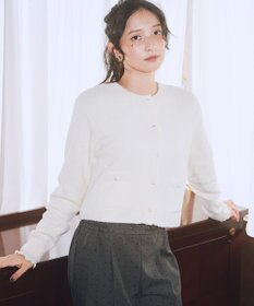 earth music&ecology 【イージーケア】パウダーシャギークルーネックカーディガン