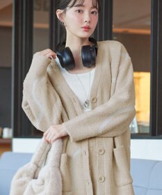 Tiaclasse ふわもちニュアンス配色ニットカーディガン