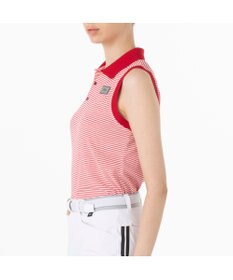 ZERO HALLIBURTON メランジ ボーダー ポロノースリーブ 82836 W4S4b レディースゴルフ