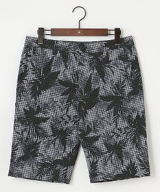 JOSEPH ABBOUD 【イージーケア】リーフ柄 ライトウェーブハーフパンツ