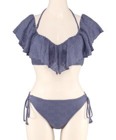 San-ai Resort（三愛水着楽園） 軽い着け心地でしっかり盛れる【楽盛り水着】　フリルワイヤービキニ　9M・11L　【San-ai Resort（サンアイリゾート）】