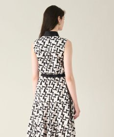 GRACE CONTINENTAL リボンプリントノースリーブトップ