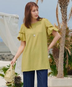 Tiaclasse 【洗える】変形バルーンスリーブカットソーチュニック