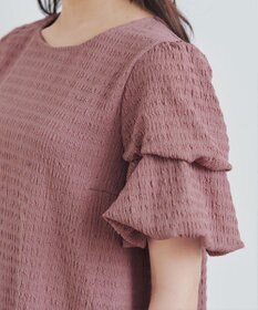 Tiaclasse 【洗える】変形バルーンスリーブカットソーチュニック