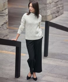 J.PRESS LADIES 【洗える】SOFTサーモ セミワイド パンツ