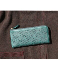 genten ダイヤカットワーク　Lファスナー長財布