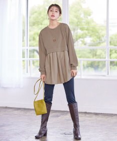 Tiaclasse 【洗える】デニムライク起毛ストレッチ