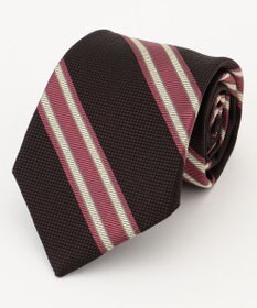 J.PRESS MEN 【STRUCTURE MIX COLLECTION】レジメンタル ネクタイ ダークブラウン系2