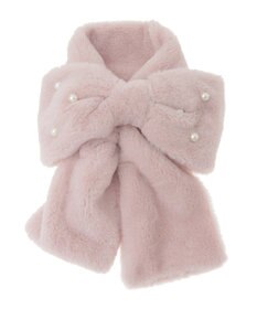 Maison de FLEUR パールリボン付きファーティペット