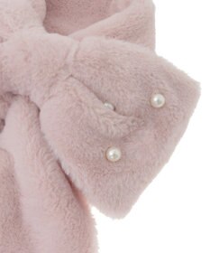 Maison de FLEUR パールリボン付きファーティペット