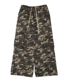 WEGO 【ウエストゴム】スーパーフレアカーゴパンツ