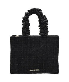 Maison de FLEUR ツイードフリルハンドルスクエアトートバッグ