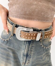 WEGO Lビジューラメシャギーベルト