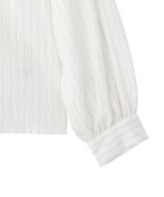 YECCA VECCA ストライプ柄ラッフルブラウス