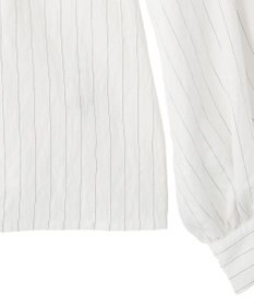 YECCA VECCA ストライプ柄ラッフルブラウス