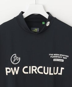 PW CIRCULUS 【MEN】【ストレッチ】ロゴ モックネック シャツ