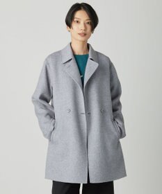 J.PRESS LADIES L ウールナイロンリバー テーラード コート ライトグレー系