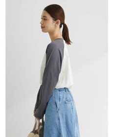 Green Parks シアーラグラン配色プルオーバー