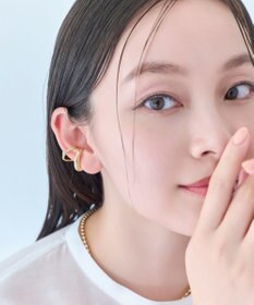 Phoebe ドレッシングビジューイヤーカフ　ゴールド/片耳