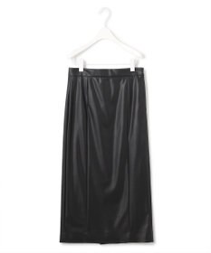 ICB フェイクレザー ナロースカート（サスペンダー付き）