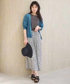 ANY L 【洗濯機可/接触冷感/アンチピリング】シアーニットVネックカーディガン