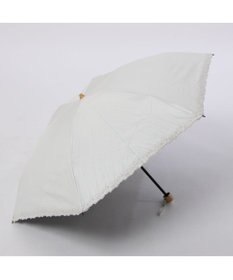 UNBILLION カシュネ cachenez /【晴雨兼用　日傘　UVカット率・遮光率100％生地使用 】PU超軽量プチフラワー刺繍カーボンミニ折りたたみ傘