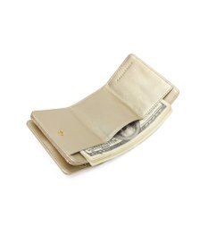 style code 【MERCURYDUO/マーキュリーデュオ】メタリッククラック調型押し　三つ折りミニ財布
