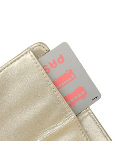 style code 【MERCURYDUO/マーキュリーデュオ】メタリッククラック調型押し　三つ折りミニ財布