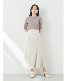 earth music&ecology ショルダーボタンリブニットプルオーバー