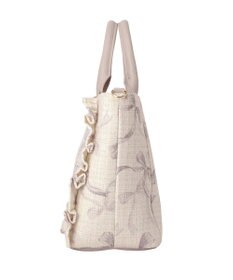 Maison de FLEUR ツイードリボンプリント2WayバッグM