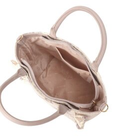 Maison de FLEUR ツイードリボンプリント2WayバッグM