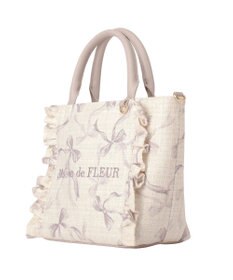 Maison de FLEUR ツイードリボンプリント2WayバッグM