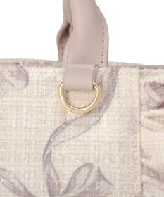 Maison de FLEUR ツイードリボンプリント2WayバッグM