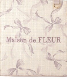 Maison de FLEUR ツイードリボンプリント2WayバッグM