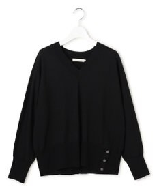 ICB クリアレーヨンストレッチ Vネックニット