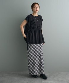 CRAFT STANDARD BOUTIQUE 布帛ウエストギャザー切替チュニック