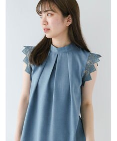 Green Parks ・ＥＬＥＮＣＡＲＥ　ＤＵＥ　リネンライクレースブラウス