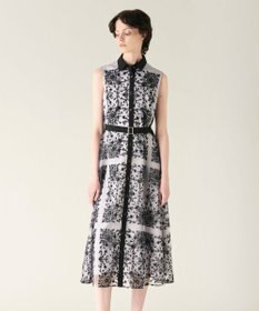 GRACE CONTINENTAL 刺繍フレアドレス