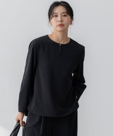 23区 L 【洗える】2WAYストレッチツイル ブラウス