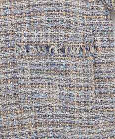 23区 GIOLICAツイード ノーカラー ジャケット