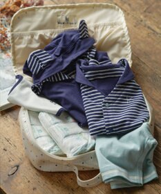 組曲 KIDS gingham K heart トラベルバッグM