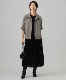 ICB 【洗える】 シアーベルベット プリーツスカート